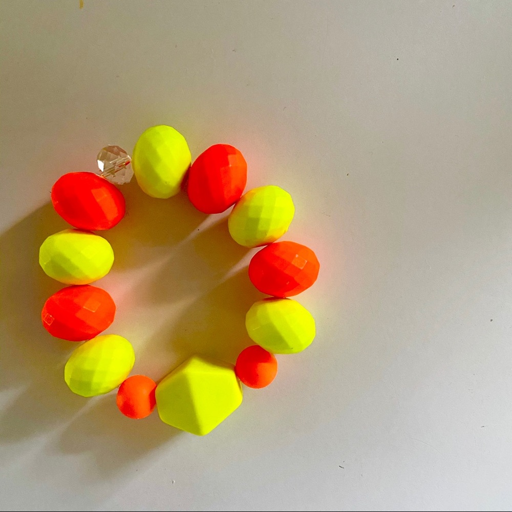 Neon yellow and orange bracelet